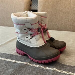 Kids Winter Boots with Pink Accents